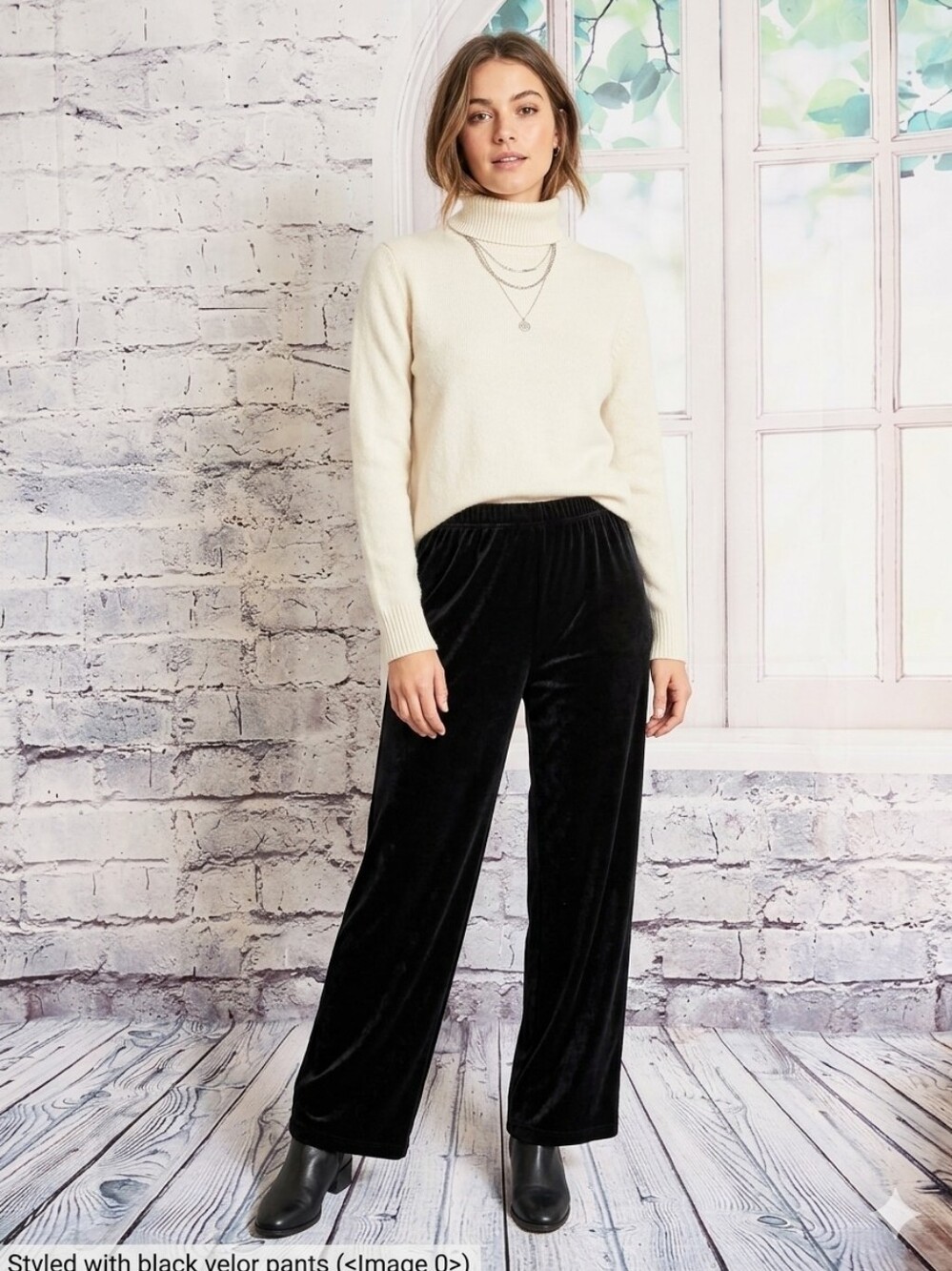BLACK VINTAGE ELEGANT VELOUR ELASTIC WAIST PANTS WOMENS SIZE  M